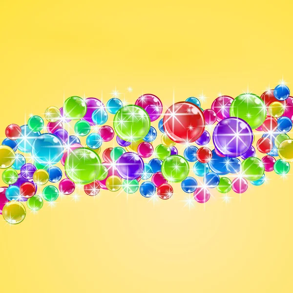 Vector achtergrond met kleurrijke bubbels — Stockvector