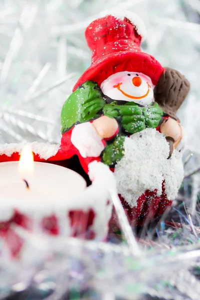 Vela de boneco de neve Fotografia De Stock