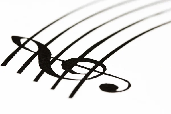 Music sheet with treble clef — Stock Photo, Image