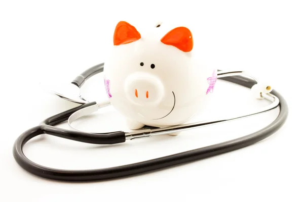 HEALTH INSURANCE PIGGY BANK — Stock Photo, Image