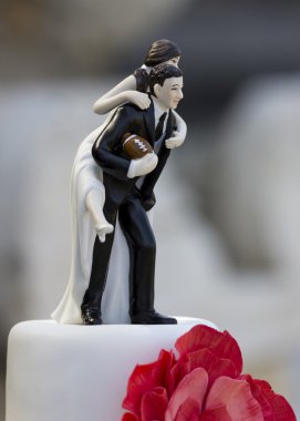 Amerikan futbolu düğün cake topper