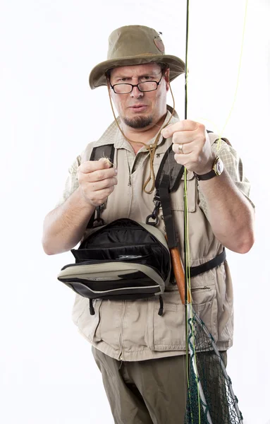 Stolzer Fliegenfischer — Stockfoto