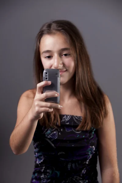 Teen and mobile phone — Stock Photo, Image