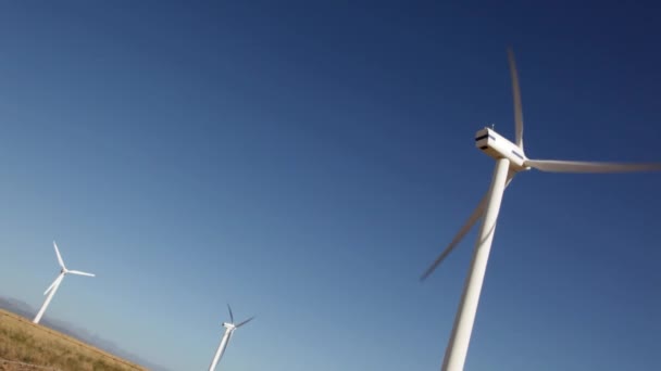 Uma Turbina Eólica Área Swartland Cabo Ocidental África Sul — Vídeo de Stock