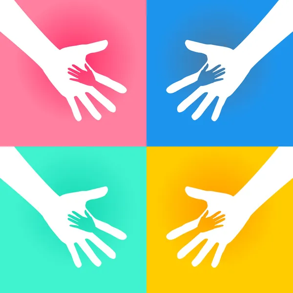 Helping Hands Charity — Stock Vector