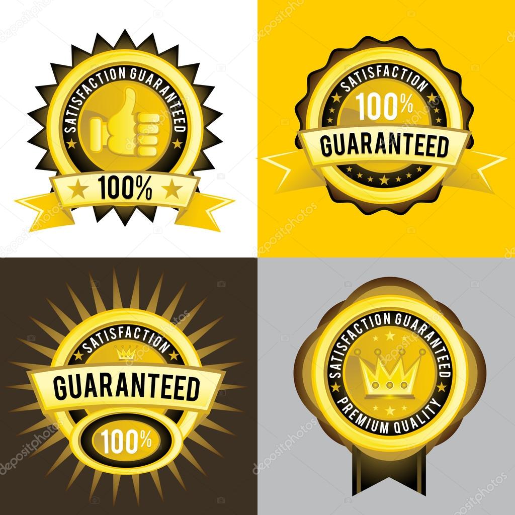 Satisfaction Guaranteed and Premium Quality Golden Labels