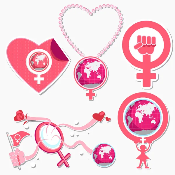 Símbolo do Dia Internacional da Mulher e Ícone Gráficos De Vetores