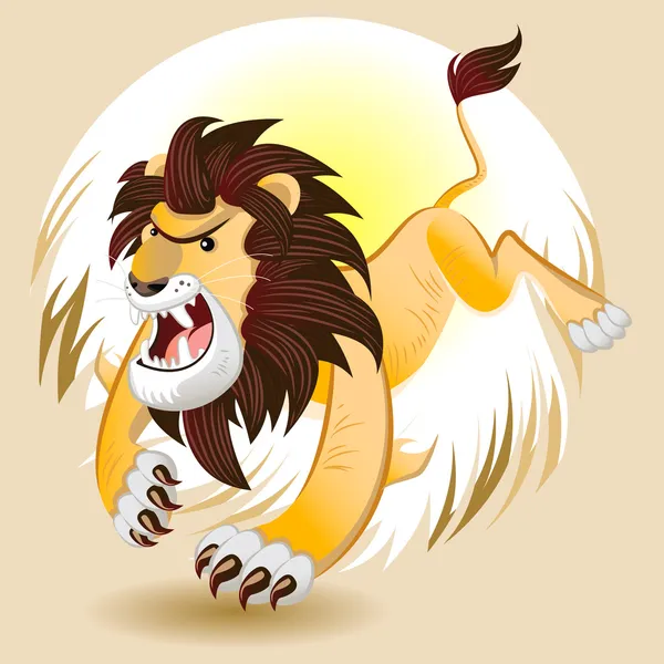Roi Lion de la Bête — Image vectorielle