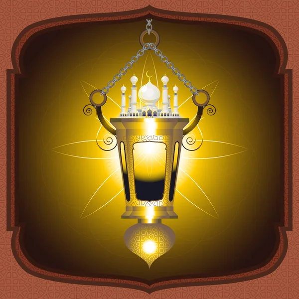 Lanterne moubarak eid — Image vectorielle