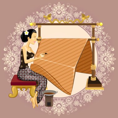 geleneksel Endonezya batik