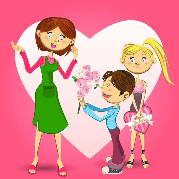 Szczęśliwego Dnia Matki ilustracja Grafika Wektorowa