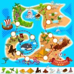 Treasure Island And Pirate Map — Stock Vector © benchyb #12146697