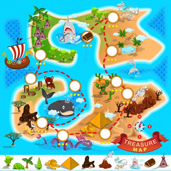 Treasure Map Vector Art Stock Images Depositphotos