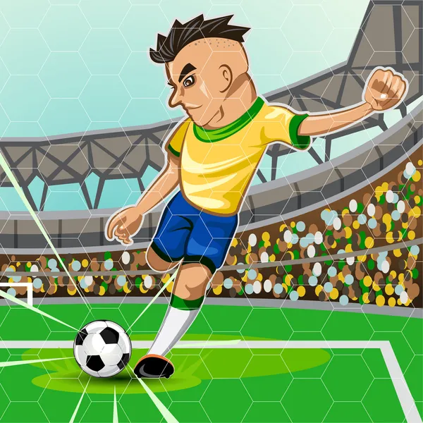 巴西足球 免版税图库矢量图片