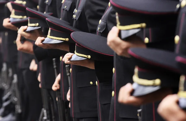 Soldiers in a row — Stock Photo, Image