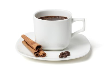 tarçın ve kahve kahve fincan fasulye