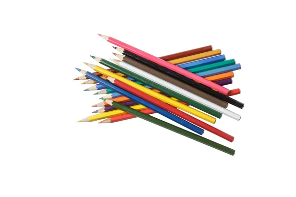 Crayons on white — Stock Photo, Image