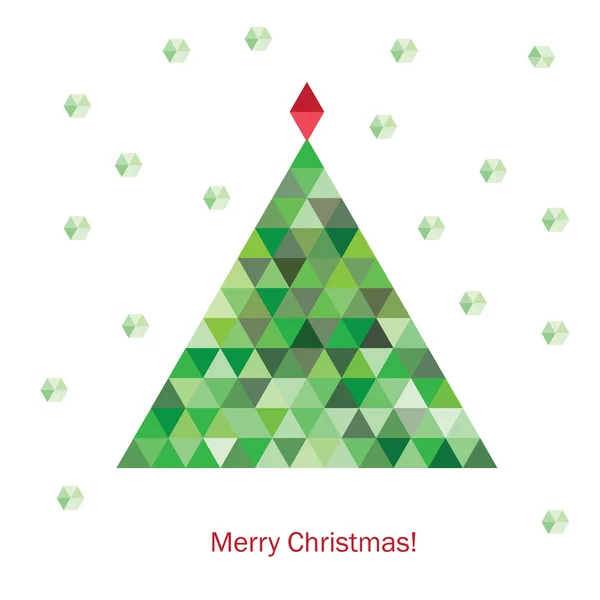 Renkli geometrik Noel ağacı — Stok Vektör