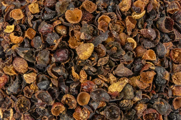 Dried Rose Hip Fruit Background Herbs Food Ingredients — Stock Photo, Image