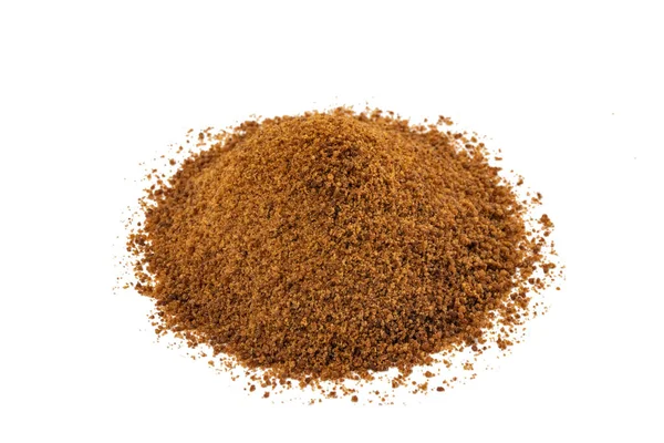Coconut Sugar Heap Isolated White Background Spice Food Ingredients — Stock Photo, Image