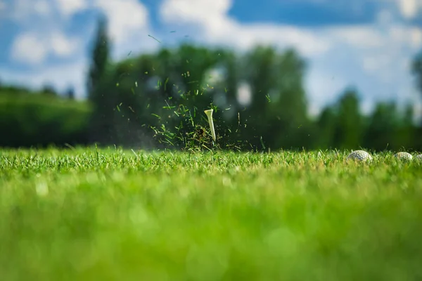Golfen Golfbaan Golf Tee Shot — Stockfoto