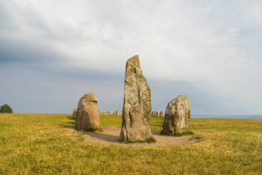 stonehenge on the meadow of the ancient stone