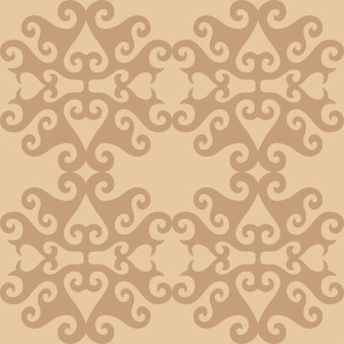 Dikişsiz Doğu bej süs duvar kağıdı