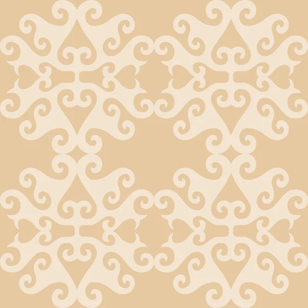 Nahtlose östliche beige ornamentale Tapete — Stockvektor