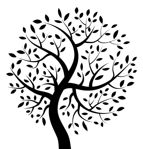 Ícone de árvore preta — Vetor de Stock