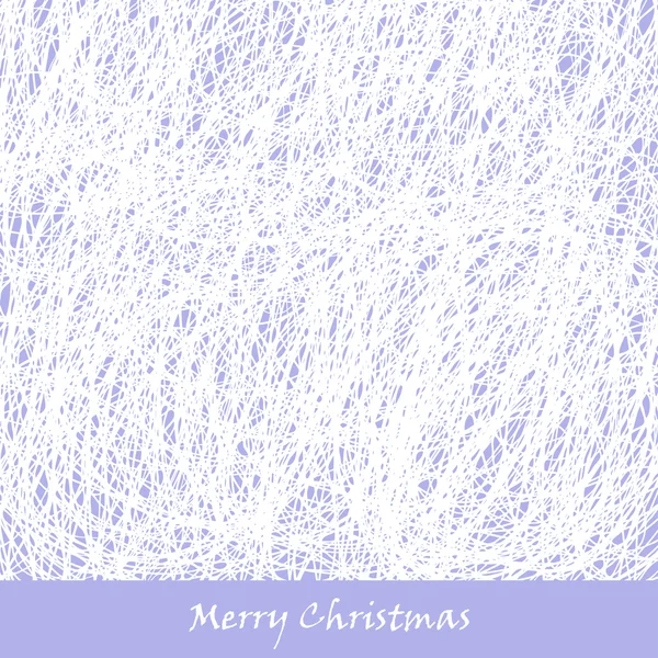 Blue christmas hand getekend achtergrond — Stockvector