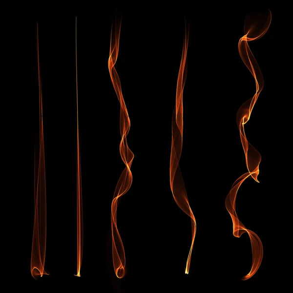 Fire flame set for design — Stock Photo, Image