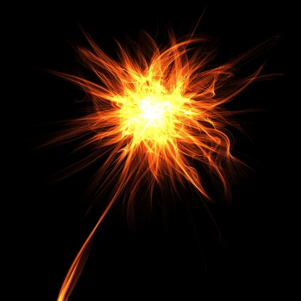 Llama de fuego flor — Foto de Stock