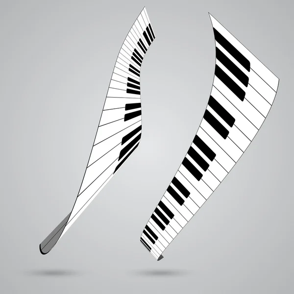 Teclas de piano, ilustración vectorial — Archivo Imágenes Vectoriales