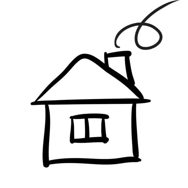 Desenho da casa, ilustração vetorial —  Vetores de Stock