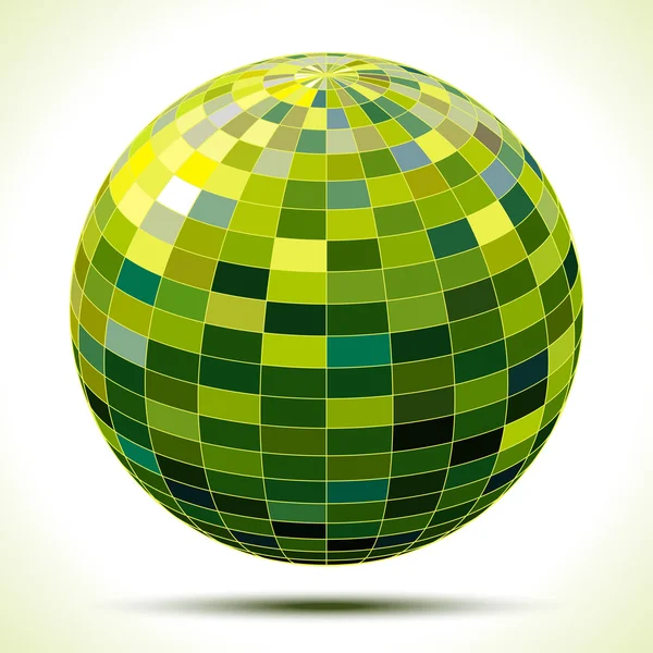 Abstract 3d green sphere — Stock Vector