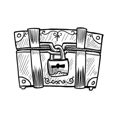 Beyaz arkaplanda izole edilmiş göğsün el çizimi çizimi çizimi