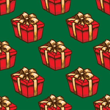 Noel hediyesi kutusu kusursuz desen