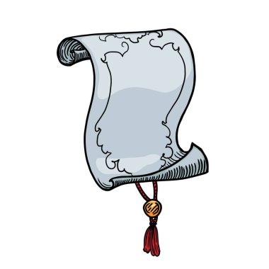 Beyaz arkaplanda izole edilmiş kağıt vektör illüstrasyonunu kaydır