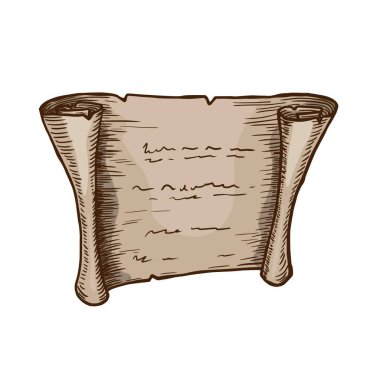 Beyaz arkaplanda izole edilmiş kağıt vektör illüstrasyonunu kaydır