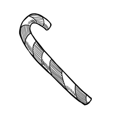 Candy cane vector illustration isolated on white background