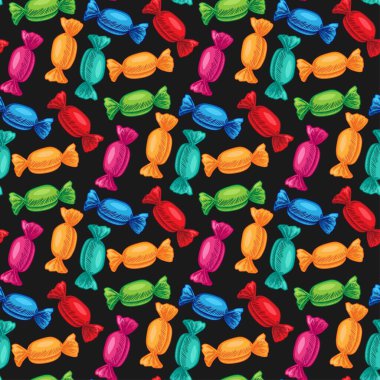 Candy vector illustration seamless pattern 