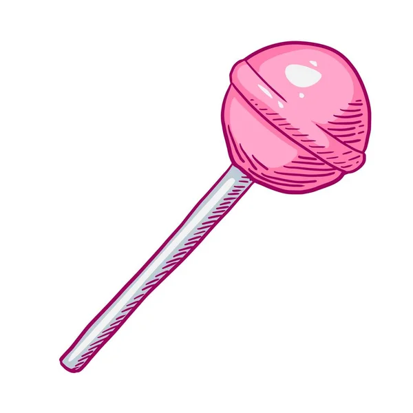 Lollipop Candy Vector Illustration Isolated White Background — Vector de stock