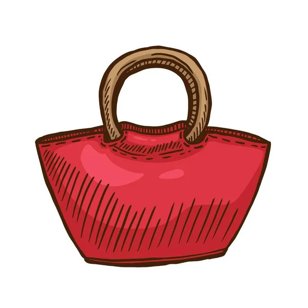 Illustration Vectorielle Sac Femme Sur Fond Blanc — Image vectorielle