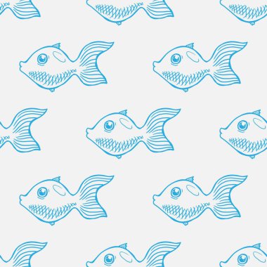 Küçük balık vektörü pürüzsüz desen