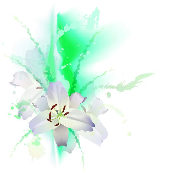 White flower. — Stock Vector
