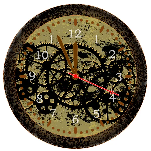 Reloj oxidado — Vector de stock