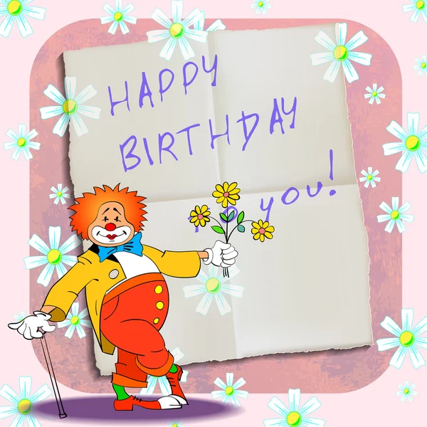 Anniversaire clown 01 — Image vectorielle