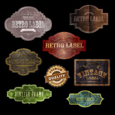 Retro Labels04black