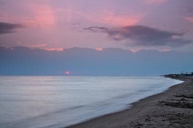 Tramonto in Spiaggia
