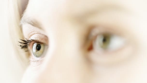 Kobieta oczy z bliska — Wideo stockowe